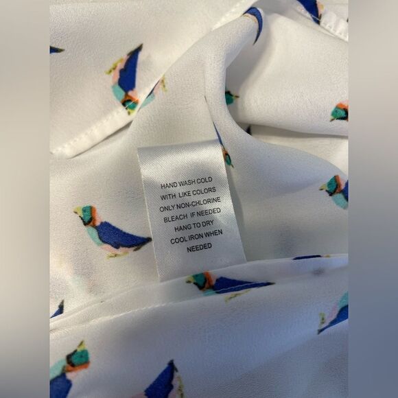 Daniel Rainn Bird Print Blouse S - Picture 5 of 6